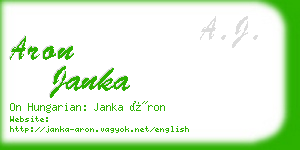 aron janka business card